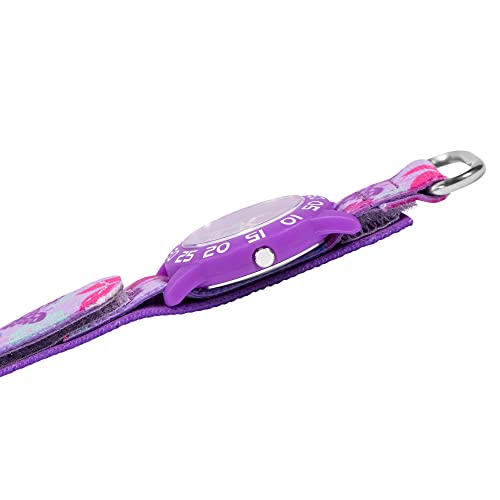 DISNEY Minnie Mouse Watch for Girls – Toddler Minnie Watch – for Girls Who Love Mouse – Learn to Tell Time – Cute Watches Kids 3-5 with Purple Bezel & Nylon Strap4