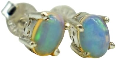 Opal Stud Earrings, Opal Earrings, Stud Earrings, Opal Studs, Opal Jewelry, October Birthstone, Opal, Gift for Her, Dainty Earrings