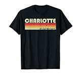 Photo Gallery charlotte nome regalo personalizzato retrò vintage 80s compleanno maglietta Photo Gallery charlotte nome regalo personalizzato retrò vintage 80s compleanno maglietta
