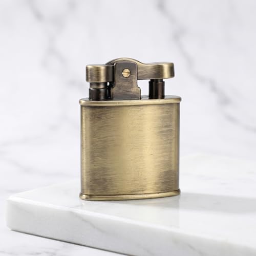 Encendedor metálico kerosene vintage plata suave miniatura 7