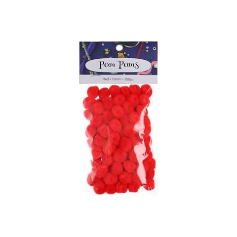 PA Essentials Red Pom 10mm 100pc Cover