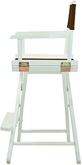 Casual Home 220-01/021-45 Director's Chair Canvas 24" - Counter Height WhiteFrame/Brown