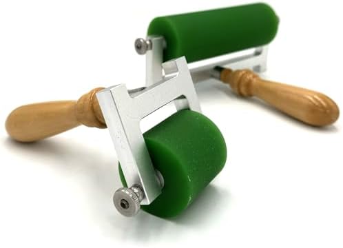 Printmaking Brayer Rollers with Wooden Handle, Ideal for Letterpress & Lithographic Printing, Ink Application & Stamping Tools, Crafting & DIY Projects