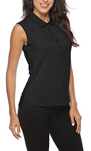 Image of AIRIKE Golf Polo Shirts for Women Sleeveless Summer Sports Athletic Fashionable Workwear-Quick Dry Womens Tank Tops