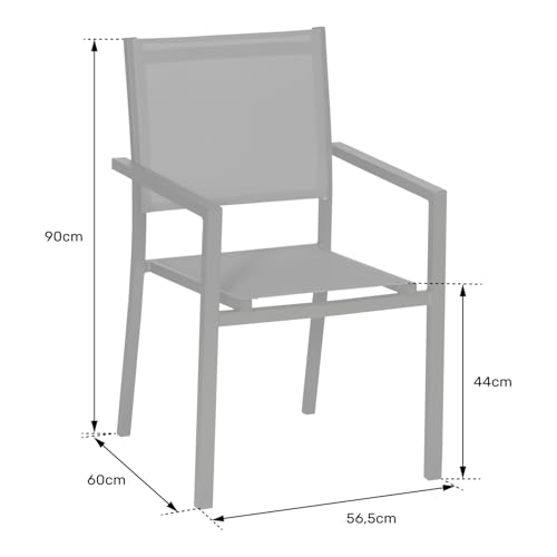 Chaises de balcon empilables légères et sans entretien lot de 6 - 3