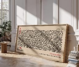 Affiche Yayoi Kusama art abstrait japonais grand format horizontal 70x140 cm