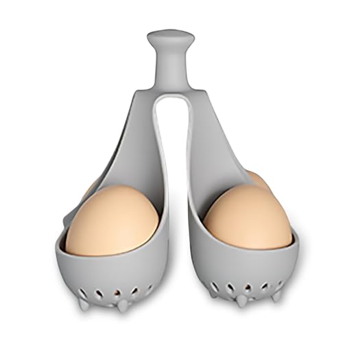 Egg Poacher,Egg Cooker for Making Soft or Hard Boiled Eggs,Poached Egg Brackets for Easy Cooking (4 egg)