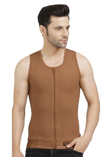 Image of GYNECOMASTIA Full Compression Vest || HIGH COMPRESSION || Front Hook and Zip Closer || Tomboy Chest Binder || Chest and Abdomen Support || Chest Shapewear