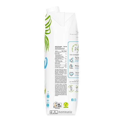 Vaïvaï - Eau de Coco Originale - 100% Pur Jus - Gourmande et Rafraîchissante - Sans Sucres Ajoutés - 1 Brique Tetra Pak d’1L (Lot de 2) – vue 4