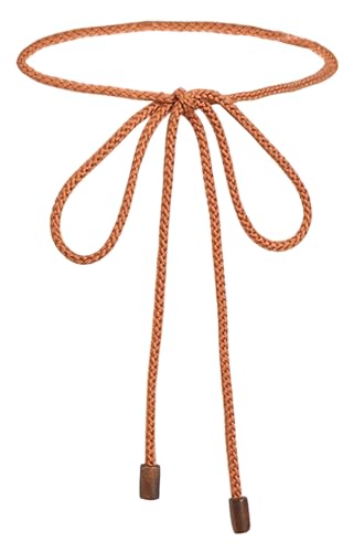 NIDMIDO Women's Braided Knotted Waist Belt, Trendy Bohemian Style Waist Belt Decorative Tassel Dress Belt for Women Girls