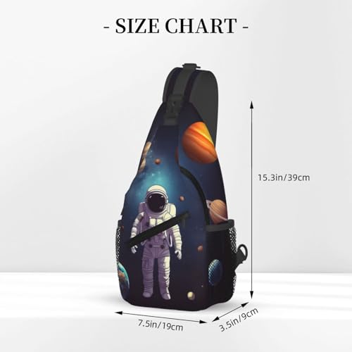Bolso cruzado estilo astronauta negro para hombre y mujer miniatura 3
