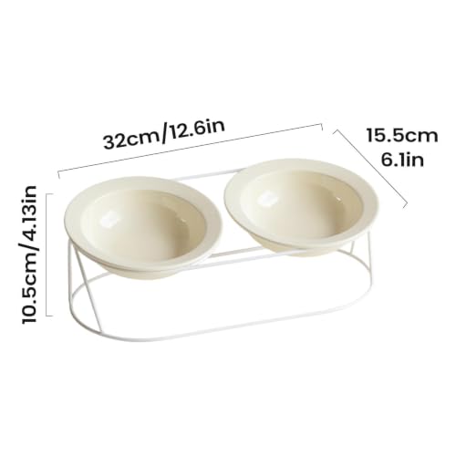 Comedero elevado para gatos con abertura ancha y proteccion cervical para gatitos 7