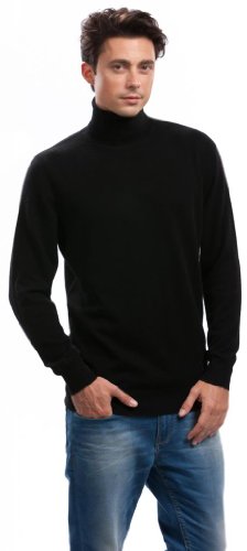 Men's Turtleneck Sweater - 100% Cashmere Long Sleeve Timeless Pullover Fitted3