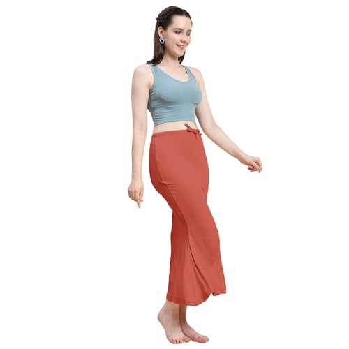 Image of Amazon Brand - Anarva Women Cotton Blended Saree Shapewear Regular Petticoat Skirt For Saree