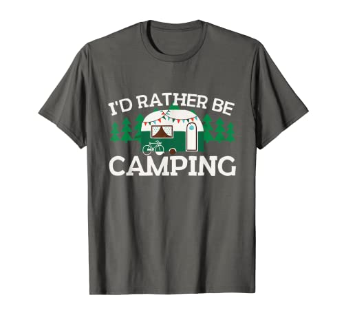 Prefiero estar acampar con un campista retro Camiseta