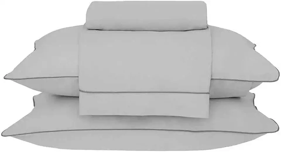 Buddemeyer Jogo de Cama Queen Percal 180 Fios Basic Percalle 100% Algodão Penteado Branco 4 peças