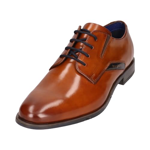 Zapatos con cordones para hombre bugatti en color marrón coñac y ancho especial 46 EU