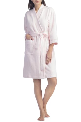 Fishers Finery Women's Terry Bathrobe; Kimono Style; Front Pockets