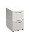 Iceberg ICE95413 Aspira High-Density Plastic Mobile Underdesk Pedestal with 2 Drawer, 16-1/2" Width x 28" Height x 22" Depth, Platinum