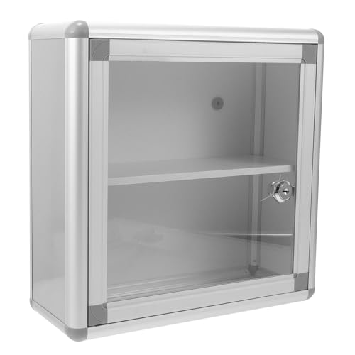 IMUSINICE Caja de Primeros Auxilios Cerradura para Montaje en Pared Estuche de Aluminio Multiusos de Gran Capacidad para Almacenamiento de Medicamentos y Suministros Comunitarios Botiquín