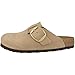BIRKENSTOCK Boston Big Buckle Nubuck Leather Beige, beige., 38 EU