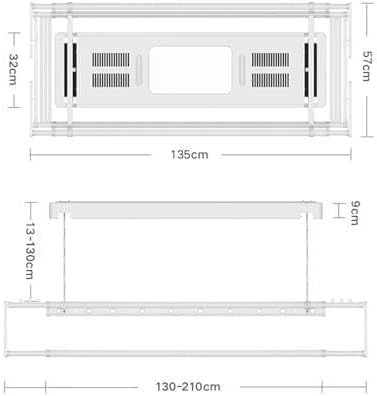 Ceiling Mounted Electric Clothes Dryer with Remote Control, Aluminium & Steel Telescopic Drying Rack, Automatic Lifting for Indoor & Balcony Use, 35kg Capacity