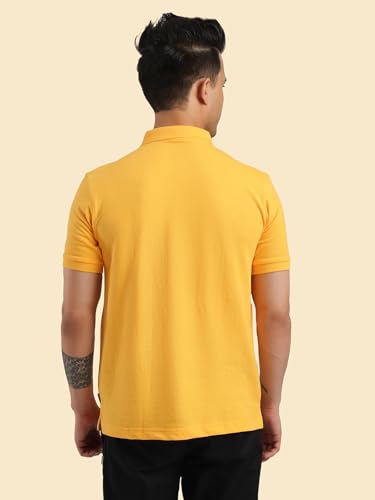 Image of Rupa Bumchums Men Super Combed Cotton Solid Half Sleeve Club Collar Polo Regular Fit T-Shirt with Chest Pocket