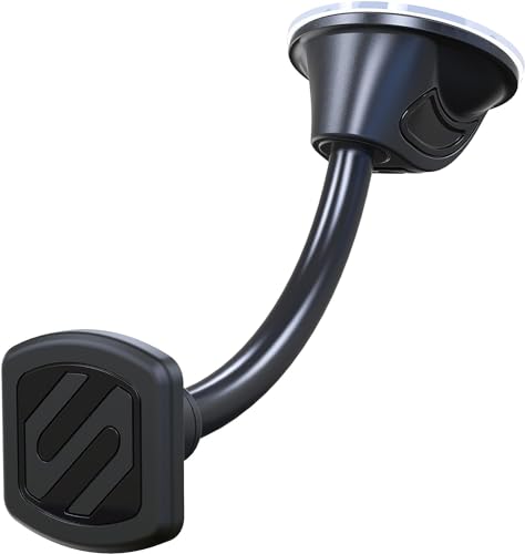 Image of Scosche MAGWDM-2PXCES0 MagicMount Flex Neck Suction Cup Car Phone Mount for Dashboard /Windshield, 360 Adjustable Magnet Head Universal Cell Phone Holder for iPhone, Samsung & All Devices (Pack of 2)