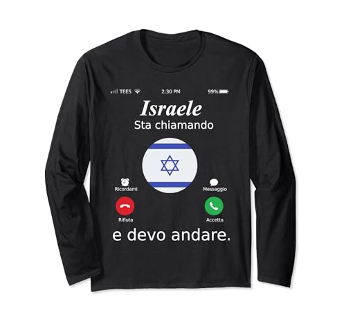 Israele Sta Chiamando E Devo Andare Israele shirt Maglia a Manica