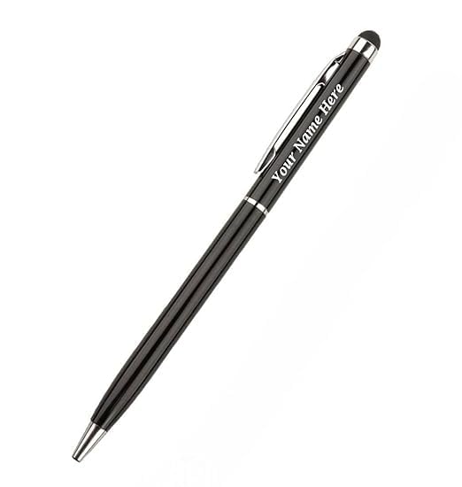 Image of VANCHER Personalised Ballpoint Pen - Custom Engraved Metal Pen with Blue Ink | Sleek & Durable Writing Pen | Elegant Gift for Professionals, Office, School & Events (Design 1)