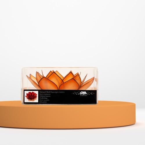 Om Gallery Capiz Shell Lotus Tea Light Holder, Horizon