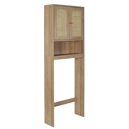 HOME DECO FACTORY - HD0228, Mueble WC, Modelo Bali, Colección Natural Crush, Mobiliario, Mueble de Baño, Mueble Inodoro, 60 x 166 x 20 cm, Marrón