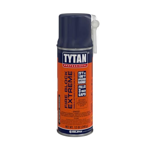 Fire Block Extreme Orange Fire Retardant Polyurethane Expanding Straw Foam Seals Penetrations Paintable Ready-to-Use Foam-in-Place