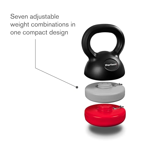 Perfect Kettlebell Ajustable avec 7 Options de Poids (1,4 à 5,4 kg), Poignée Ergonomique, Base Plate pour Stabilité et Rangement, Idéal pour Entraînement à la Maison – Image 4