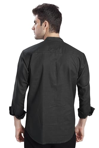 Image of DIVISIVE Men's Slim Fit Full Sleeves Cotton Short Kurta