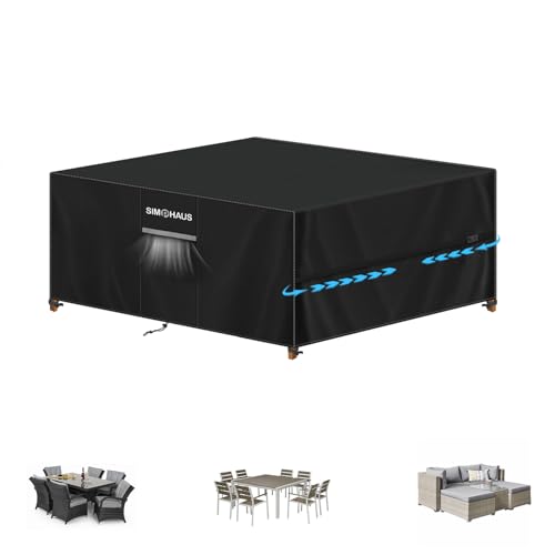 SIMPHAUS Gartenmöbel Abdeckung Wasserdicht Abdeckplane Gartenmöbel