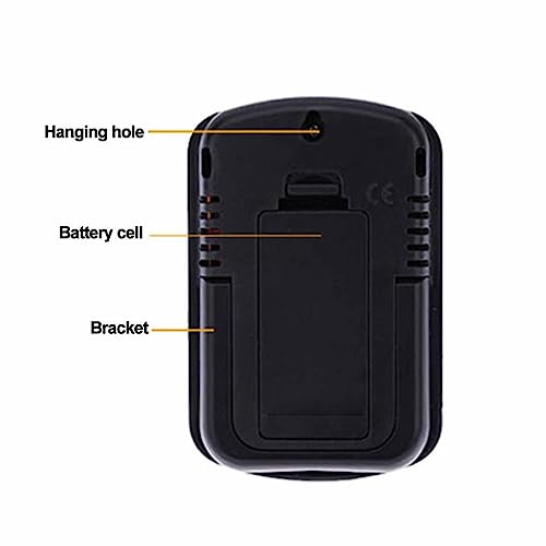 SUIOPPYUW Temperaturmessgerät für den Innen und Außenbereich, kabellos, zum Aufhängen, für Zuhause, Büro, Gewächshaus, Babyzimmer, mit Halterung – Bild 4