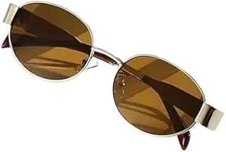 Polarized Oval Sunglasses For Women &amp; Men | Trending, Stylish &amp; Durable Metal Frame Vintage 90s Sunglasses With UV 400 Pro...
