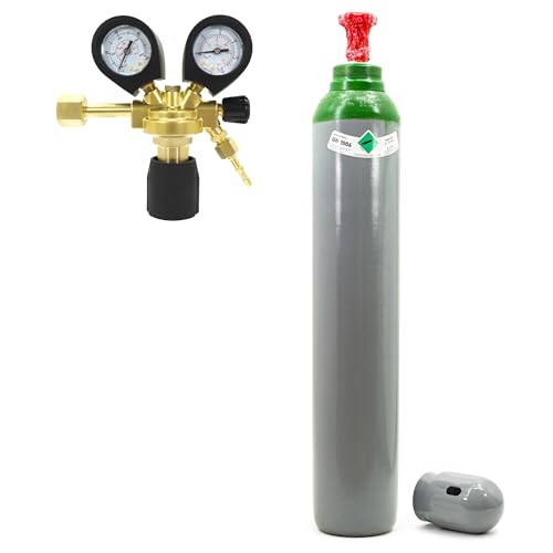 ✅ Contenuto: argon (100%) GENERIC Gas Bottle with Reducer Pure 4.8 Argon (100%) Welding Gas 10 litri TIG/TIG MIG 2.1 m3