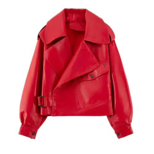 Veste en simili cuir souple femme ne soyez plus serrée en blanc