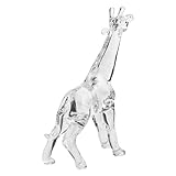 Matériau en cristal de : façonnée en cristal transparent, cette sculpture miniature de girafe présente une brillance exceptionnelle et une réfraction remarquable, ce qui en fait un presse-papier girafe de choix pour les amateurs de décoration intérieure