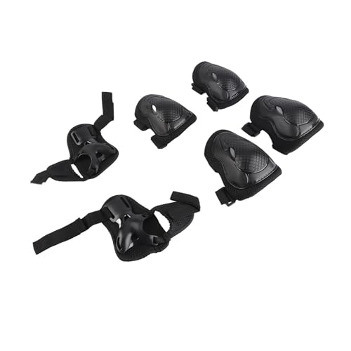 Ausla Conjunto de Equipo de Protección Completo para Adultos, Fibra de Poliéster, Acolchado Cómodo, Rodilleras y Coderas para Andar en Monopatín y Andar en Bicicleta