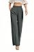 FUNYYZO Women Wide Leg Pants High Elastic Waisted Business Work Trousers Long Straight Suit Pants Dark Gray