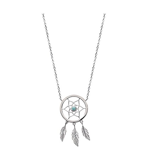 Collier Attrape-rêve Argent 925 rhodié anti-noircissement, chaîne en argent massif