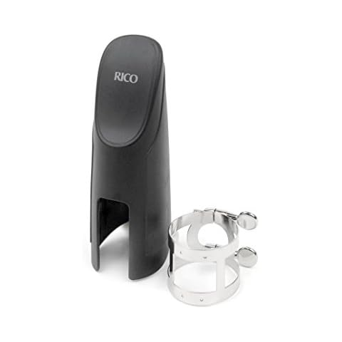 Rico Nickel Plated Ligature & Cap for Baritone Sax Cover