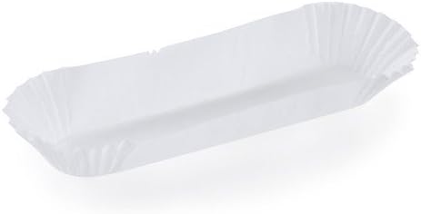 SafePro 4.5EBC, 4.5-Inch White Oblong Éclair Paper Baking Cups