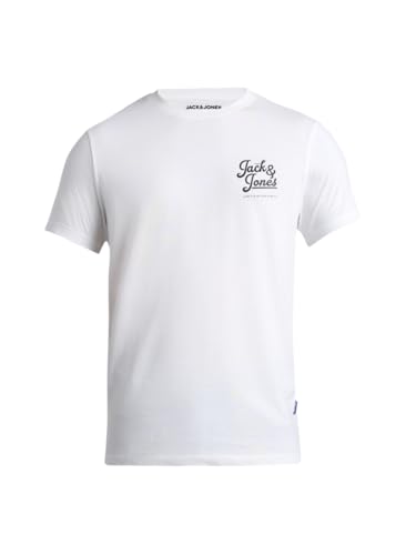 Image of Jack & Jones Men Pure Cotton Typography Printed Slim Fit T-Shirt
