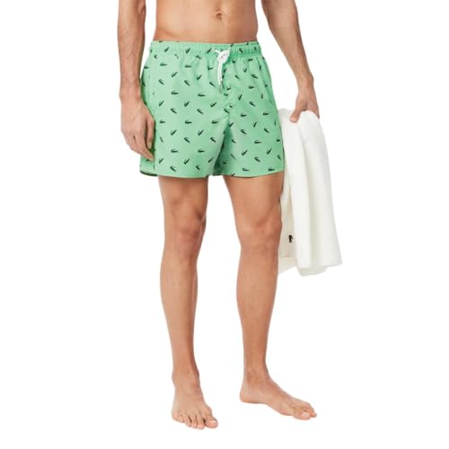 Lacoste Men's Crocodile Print Swim Trunks2