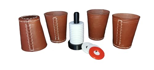 Generisch Schockbesteck Schocken Spiel Set mit 4 Würfelbecher und 12 Würfeln Meierbesteck Knobel