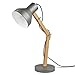 Produktbild Tomons LED Schreibtischlampe Holz, Verstellbare Tischlampe, Leselampe, Studierlampe, Arbeitslampe, Bürolampe, Nachttischlampe - Grau